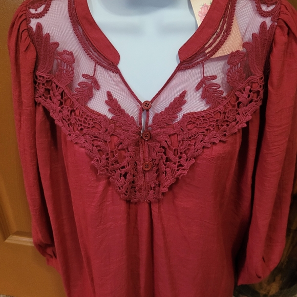 NWT Beautiful Lacy Blouse - Picture 2 of 5